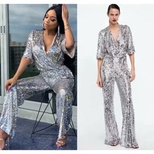 Zara sequin set outfit sz xs